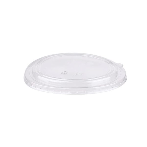 165mm PET Clear Round Lid for 1100-1300ml Kraft Round Paper Bowl (Lid Only) - 300 Pcs