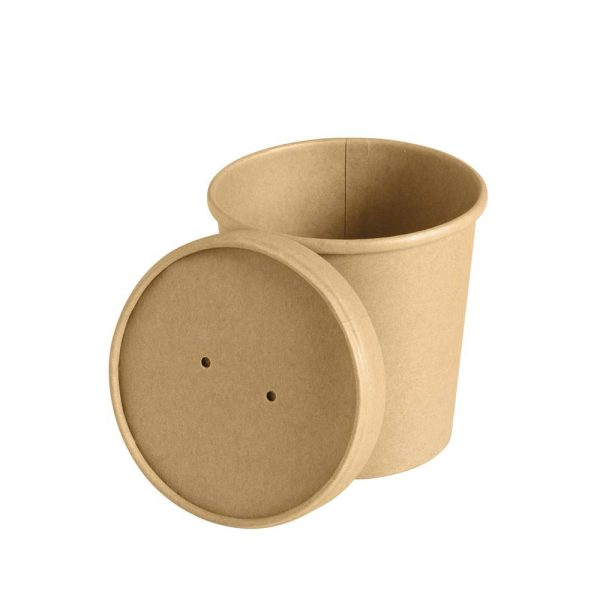 16oz Kraft Paper Soup Cup (Base Only) - 500 Pcs - Image 4