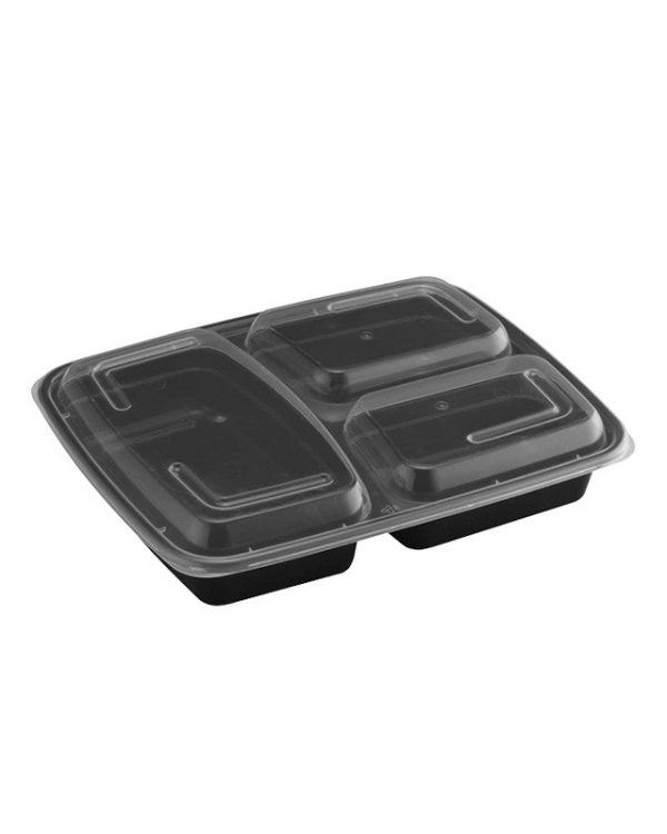 3 Comp Plastic Containers with Lids - Image 2