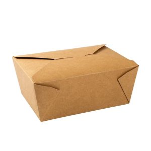 #4 | 98oz Eco-Friendly Kraft Take-Out Box 8.5x6.25x3.5" - 200 Pcs