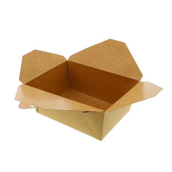 #4 | 98oz Eco-Friendly Kraft Take-Out Box 8.5x6.25x3.5" - 200 Pcs - Image 3