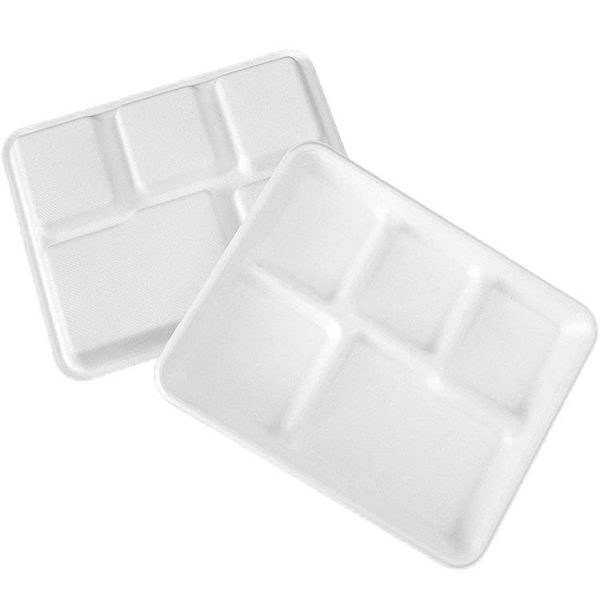 5 Compartment Sugarcane Meal Tray - Image 2