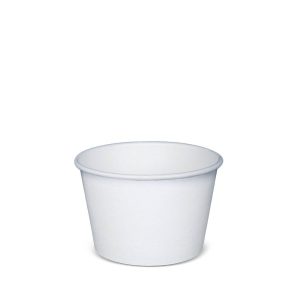 8oz White Paper Soup Cup (Base Only) - 1000 Pcs