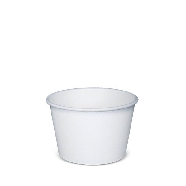 8oz White Paper Soup Cup (Base Only) - 1000 Pcs