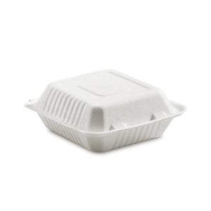 CCS9 | Clamshell Eco-Friendly Rectangular Sugarcane Containers 9x9x3" - 200 Pcs