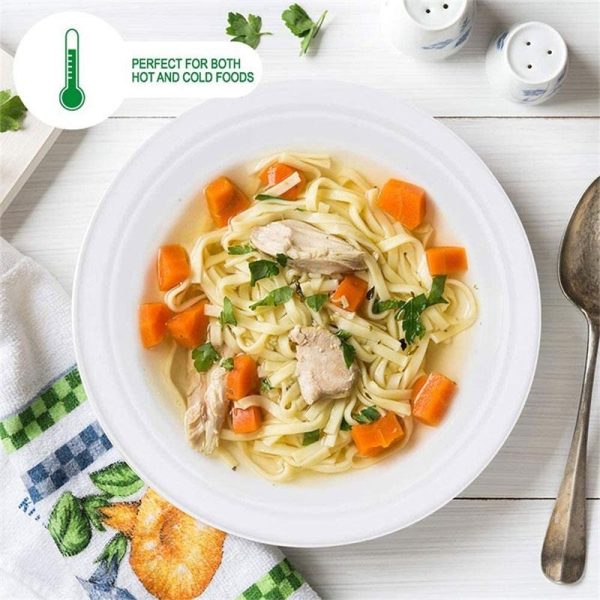 9” Round Biodegradable Sugarcane Plate - Image 2