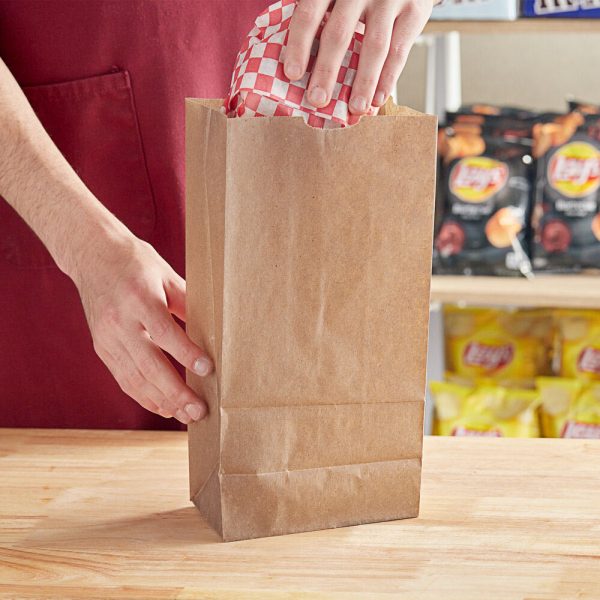 2lb | Kraft Paper Lunch Bag 4.25x2.38x8.25" - 500 Pcs - Image 2