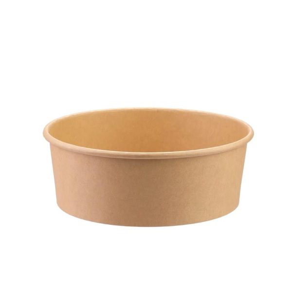 26oz | 750ml Kraft Round Paper Bowl (Base Only) - 300 Pcs