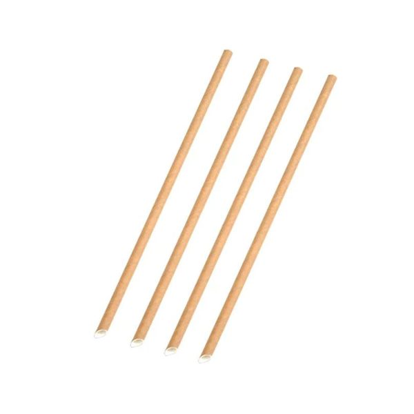 6x220mm Kraft Paper Straw Individually Wrapped - 5000 Pcs - Image 3