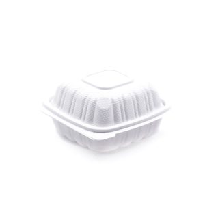 EP-61 | Square Clamshell PP Hinged Container 6x6x3" - 250 Pcs