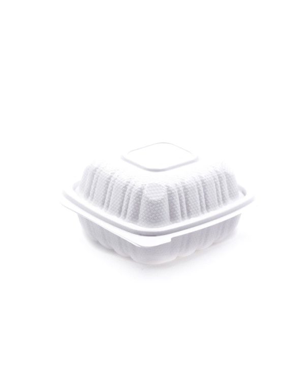 EP-61 | Square Clamshell PP Hinged Container 6x6x3" - 250 Pcs