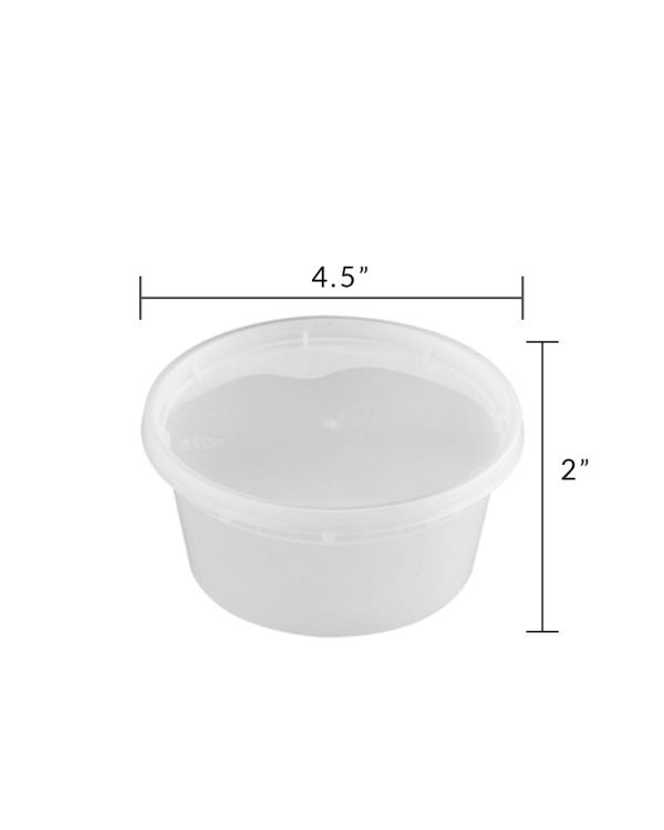 12oz Clear Deli Soup Container with Lid - 240 Sets - Image 2