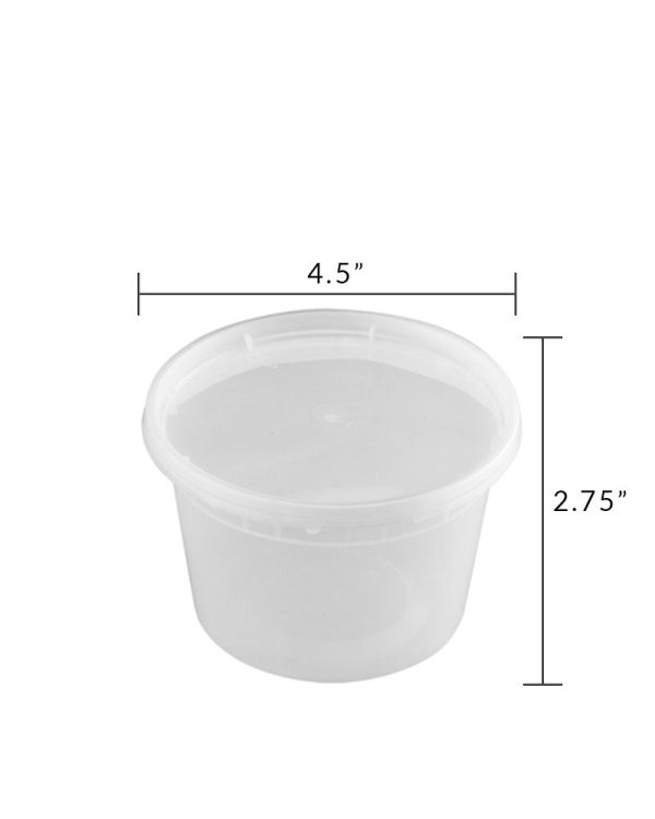 16oz Clear Deli Soup Container with Lid - 240 Sets - Image 2
