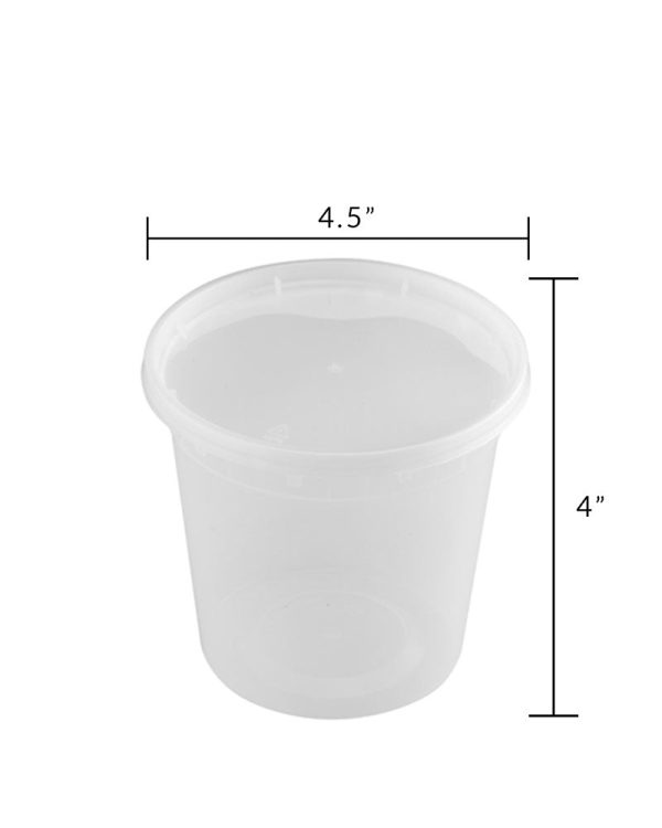 24oz Clear Deli Soup Container with Lid - 240 Sets - Image 2