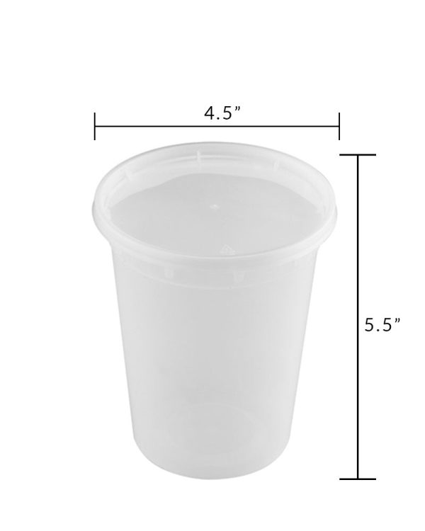32oz Clear Deli Soup Container with Lid - 240 Sets - Image 2
