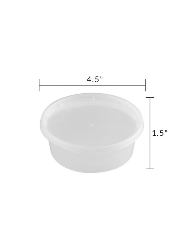 8oz Clear Deli Soup Container with Lid - 240 Sets - Image 2