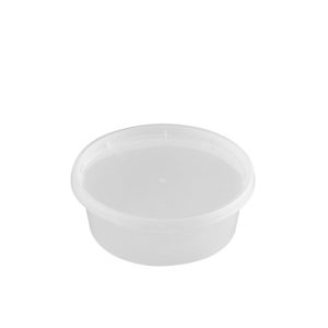 8oz Clear Deli Soup Container with Lid - 240 Sets