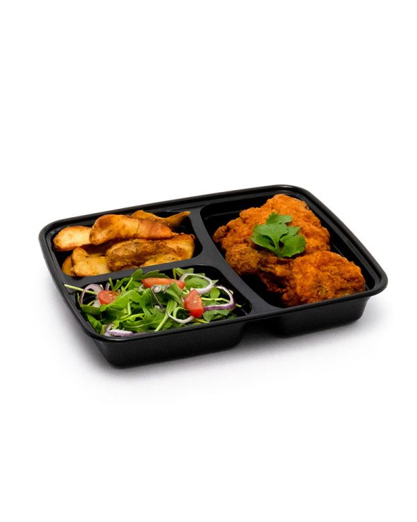 3 Comp Plastic Containers with Lids - Image 7