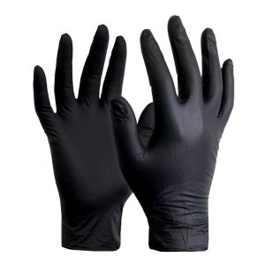 TouchFlex 4.8 mil Black Powder Free Nitrile Gloves - 100 Pcs