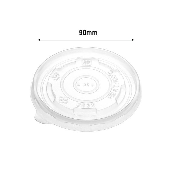 YS-2632 | 90mm PP Plastic Lid for PB260/PB320 Paper Bowl - 1000 Pcs - Image 2