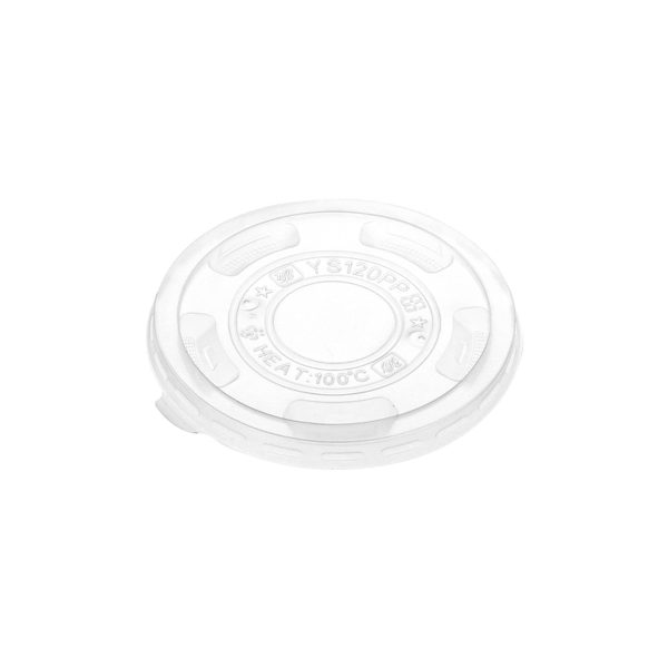 YS120 | 120mm Clear PP Round Lids (Lid Only) - 1000 Pcs