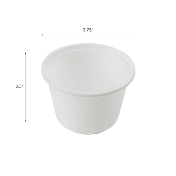 8oz  PP white bowls (Base only) - 1000pcs