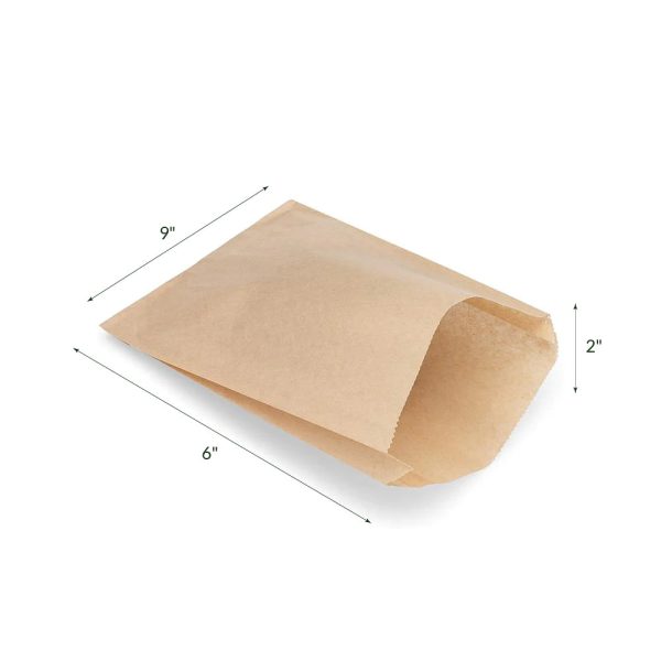 Greaseproof Kraft Paper Sandwich Bag 6x2x9" - 1000 Pcs - Image 2