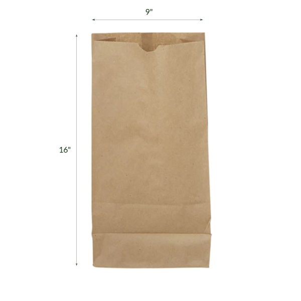 #525 | 25lb Eco-Friendly Kraft Paper Bag 8.25x6x16" - 500 Pcs - Image 2
