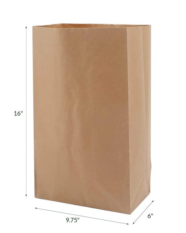 #535 | 35lb Eco-Friendly Kraft Paper Bag 9.75x6x16″ – 500 Pcs - Image 2