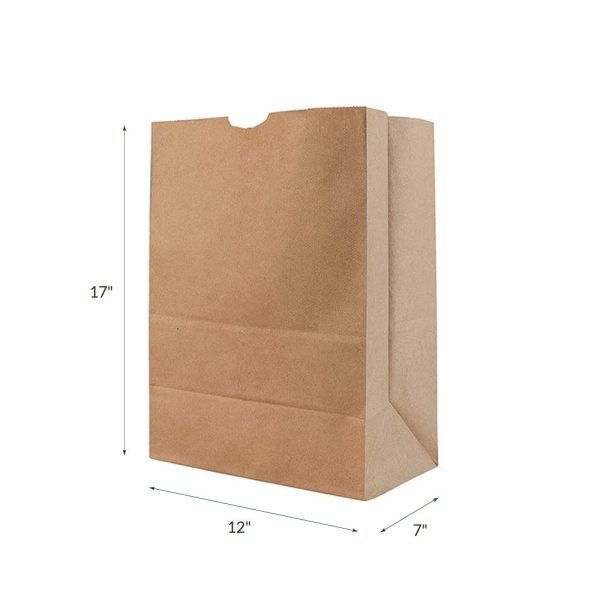 #606 | 50lb (Custom) Eco-Friendly Kraft Paper Bag 12x7x17″ – 10000 Pcs - Image 2