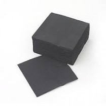 2 Ply Cocktail Napkin Black 1/4 Fold