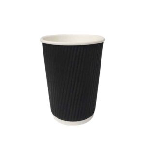 8oz Ripple wall (Black) Cups - 500pcs
