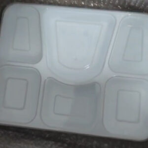 6 Compartment 50oz Tray with lid - 100 set