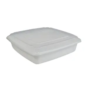 48oz Square Plastic Container - 100 Sets