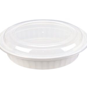48oz Round Plastic container with lids - 150set