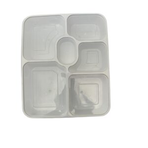 6 Compartment Tray with lid - 100 set