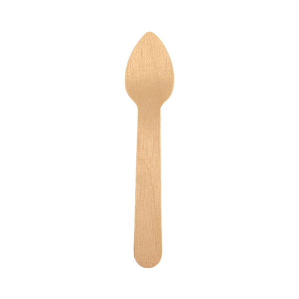 4'' Wooden Spoon ( 100% Compostable & Recyclable ) - 2000pcs