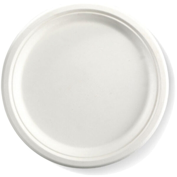 10” Sugarcane Round bagasse plate - 500pcs