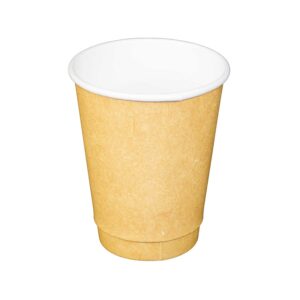 12oz Kraft Double wall Hot Paper cups - 500Pcs