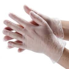 Clear Vinyl disposable gloves (Large) - 100pcs