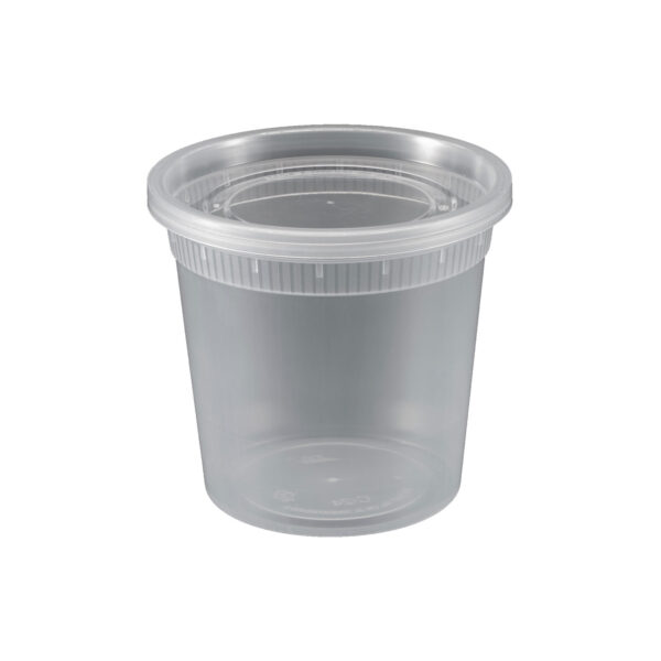 24oz Clear Deli Soup Container with Lid - 240 Sets