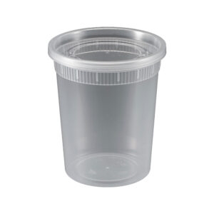 32oz Clear Deli Soup Container with Lid - 240 Sets