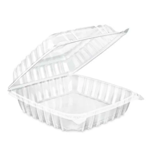 9 x 9 x 3 PET clear hinged clamhell - 200Pcs
