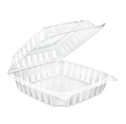 9 x 9 x 3 PET clear hinged clamhell - 200Pcs