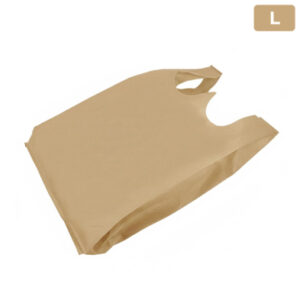 Brown Non-woven T shirt bag (LARGE) | 12+7x23 - 500pcs