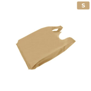 Brown Non-woven t-shirt bag (SMALL) 8.75+5x 17 - 500pcs